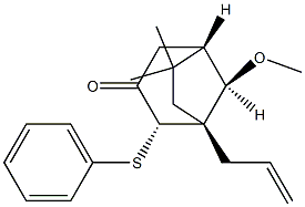 (1R,2S,5S,8R)-8-Methoxy-6,6-dimethyl-2-(phenylthio)-1-(2-propenyl)bicyclo[3.2.1]octan-3-one Struktur