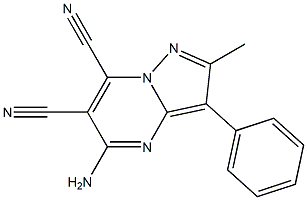 2-Methyl-3-phenyl-5-aminopyrazolo[1,5-a]pyrimidine-6,7-dicarbonitrile Structure