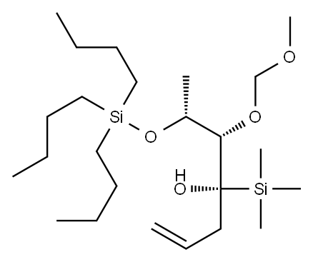 (4S,5S,6R)-4-Trimethylsilyl-5-methoxymethoxy-6-tributylsiloxy-1-hepten-4-ol Structure