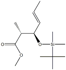 (2R,3R,4E)-2-Methyl-3-[dimethyl(1,1-dimethylethyl)siloxy]-4-hexenoic acid methyl ester Struktur