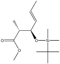 (2R,3R,4E)-2-Methyl-3-[dimethyl(1,1-dimethylethyl)siloxy]-4-hexenoic acid methyl ester Structure