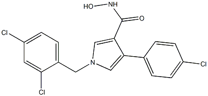 1-(2,4-ジクロロベンジル)-3-ヒドロキシアミノカルボニル-4-(4-クロロフェニル)-1H-ピロール 化学構造式