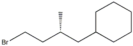 (-)-[(R)-4-Bromo-2-methylbutyl]cyclohexane Struktur