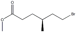 [S,(+)]-6-ブロモ-4-メチルヘキサン酸メチル 化学構造式