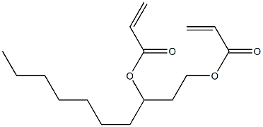 ジアクリル酸1-ヘプチル-1,3-プロパンジイル 化学構造式