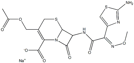 3-Acetoxymethyl-7-[2-(2-amino-4-thiazolyl)-2-(methoxyimino)acetylamino]-8-oxo-5-thia-1-azabicyclo[4.2.0]oct-2-ene-2-carboxylic acid sodium salt