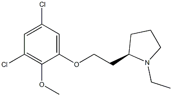 (2R)-2-[2-(3,5-Dichloro-2-methoxyphenoxy)ethyl]-1-ethylpyrrolidine Struktur