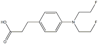 3-[p-[Bis(2-fluoroethyl)amino]phenyl]propanoic acid Structure