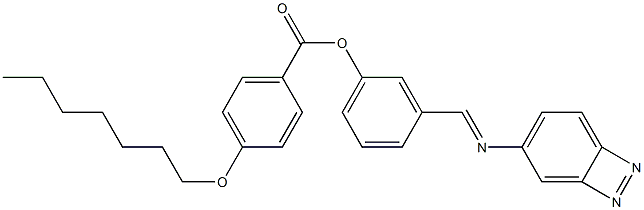 4-(Heptyloxy)benzoic acid 3-[(azobenzen-4-yl)iminomethyl]phenyl ester 结构式
