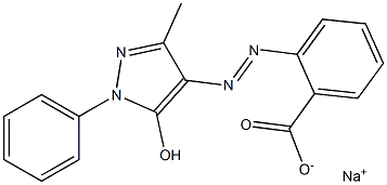o-(5-Hydroxy-3-methyl-1-phenyl-1H-pyrazol-4-ylazo)benzoic acid sodium salt 结构式