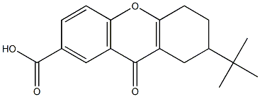 7-tert-Butyl-5,6,7,8-tetrahydro-9-oxo-9H-xanthene-2-carboxylic acid Struktur