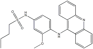 N-[4-(Acridin-9-ylamino)-3-methoxyphenyl]-1-butanesulfonamide Structure
