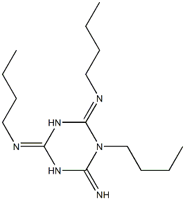 Hexahydro-1-butyl-2-imino-4,6-bis(butylimino)-1,3,5-triazine 结构式