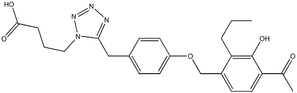 4-[5-[4-(4-Acetyl-3-hydroxy-2-propylbenzyloxy)benzyl]-1H-tetrazol-1-yl]butyric acid