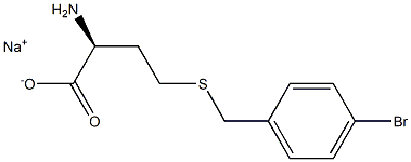 [S,(-)]-2-Amino-4-[(p-bromobenzyl)thio]butyric acid sodium salt Struktur
