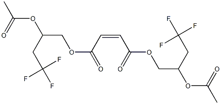 Maleic acid bis(2-acetyloxy-4,4,4-trifluorobutyl) ester Structure