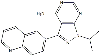 1-Isopropyl-3-quinolin-6-yl-1H-pyrazollo[3,4-d]pyrimidin-4-amine