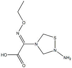 (Z)-2-(2-氨基-1,2,4-噻二唑-4-基)-2-乙氧亚氨基乙酸 结构式
