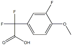 Difluoro-(3-fluoro-4-methoxyphenyl)-aceticacid 化学構造式