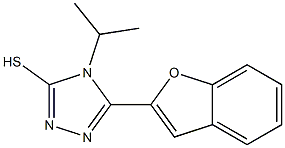 5-Benzofuran-2-yl-4-isopropyl-4H-[1,2,4]triazole-3-thiol 化学構造式