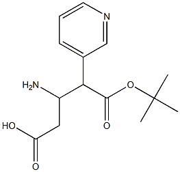 BOC-L-3-氨基-4-(3-吡啶基)丁酸, , 结构式