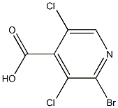 2-溴-3,5-二氯吡啶-4-甲酸, , 结构式