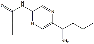 N-(5-(1-aminobutyl)pyrazin-2-yl)pivalamide 化学構造式