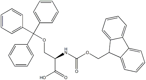 Fmoc-O-trityl-D-serine 化学構造式