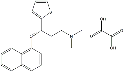 (s)-(+)-N,N-dimethyl-3-(1-naphthyloxy)-3-(2-thienyl)-propylamine oxalate Struktur