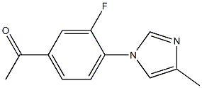 1-[3-fluoro-4-(4-methyl-1H-imidazol-1-yl)phenyl]ethanone Structure