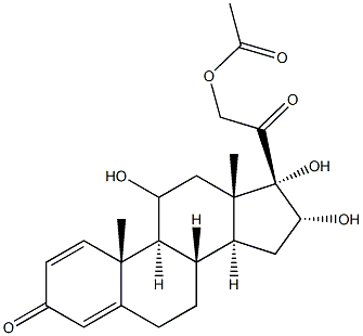 16a- hydroxy prednisolone acetate Structure