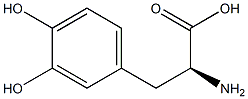 DL-3,4-dihydroxyphenylalanine 化学構造式