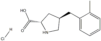 反式-4-(2-甲基苄基)-L-脯氨酸盐酸盐,,结构式