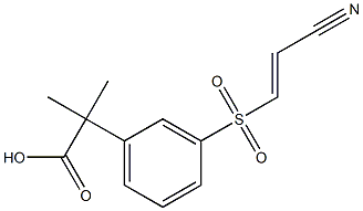 (E)-2-(3-(2-cyanovinylsulfonyl)phenyl)-2-Methylpropanoic acid Struktur