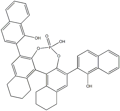 S-3,3'-bis(2-Naphthyll)-5,5',6,6',7,7',8,8'-octahydro-1,1'-binaphthyl-2,2'-diyl hydrogenphosphate Structure