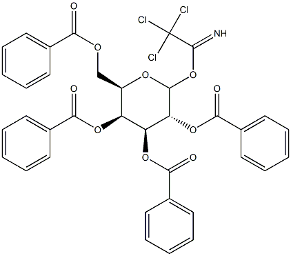 2,3,4,6-Tetra-O-benzoyl-D-galactopyranosyl trichloroacetimidate Structure