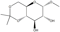 Methyl 4,6-O-isopropylidene-a-D-glucopyranoside 结构式
