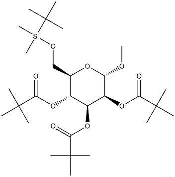 Methyl 6-O-tert-butyldimethylsilyl-2,3,4-tri-O-pivaloyl-a-D-mannopyranoside|
