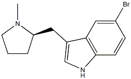 5-bromo-3-[[(2R)-1-methyl-2-pyrrolidinyl]methyl]-1H-indole Struktur