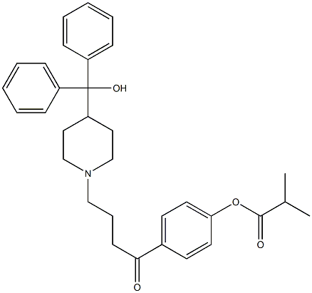 +-[4-[4-[4-(羟基二苯甲基)-1-哌啶基]-1-氧代丁基]苯基]-2,2-二甲基乙酸甲酯 结构式