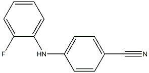 4-[(2-氟苯)氨基]-苯甲腈, , 结构式
