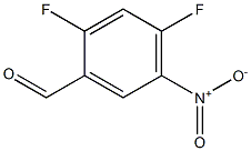 2,4-二氟-5-硝基苯甲醛, , 结构式