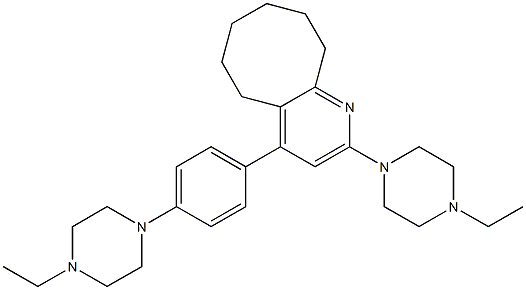 2-(4-Ethyl-1-piperazinyl)-4-[4-(4-ethyl-1-piperazinyl)phenyl]-5,6,7,8,9,10-hexahydrocycloocta[b]pyridine Structure