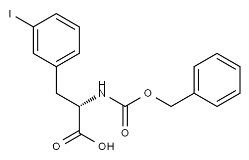 CBZ-D-3-碘苯丙氨酸, , 结构式