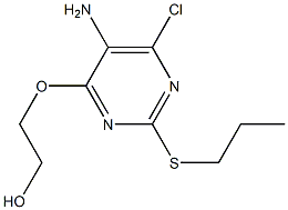 2-((5-amino-6-chloro-2-(propylthio)pyrimidin-4-yl)oxy)ethan-1-ol Struktur