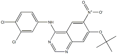 (7-tert-Butoxy-6-nitro-quinazolin-4-yl)-(3,4-dichloro-phenyl)-amine Structure
