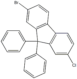 2-溴-7-氯-9,9-二苯基芴, , 结构式