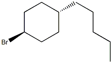 Trans-4-pentylcyclohexyl bromide Structure