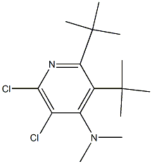 二氯二叔丁基-(4-二甲氨基吡啶), , 结构式