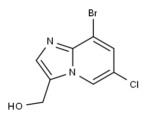 (8-Bromo-6-chloro-imidazo[1,2-a]pyridin-3-yl)-methanol Struktur